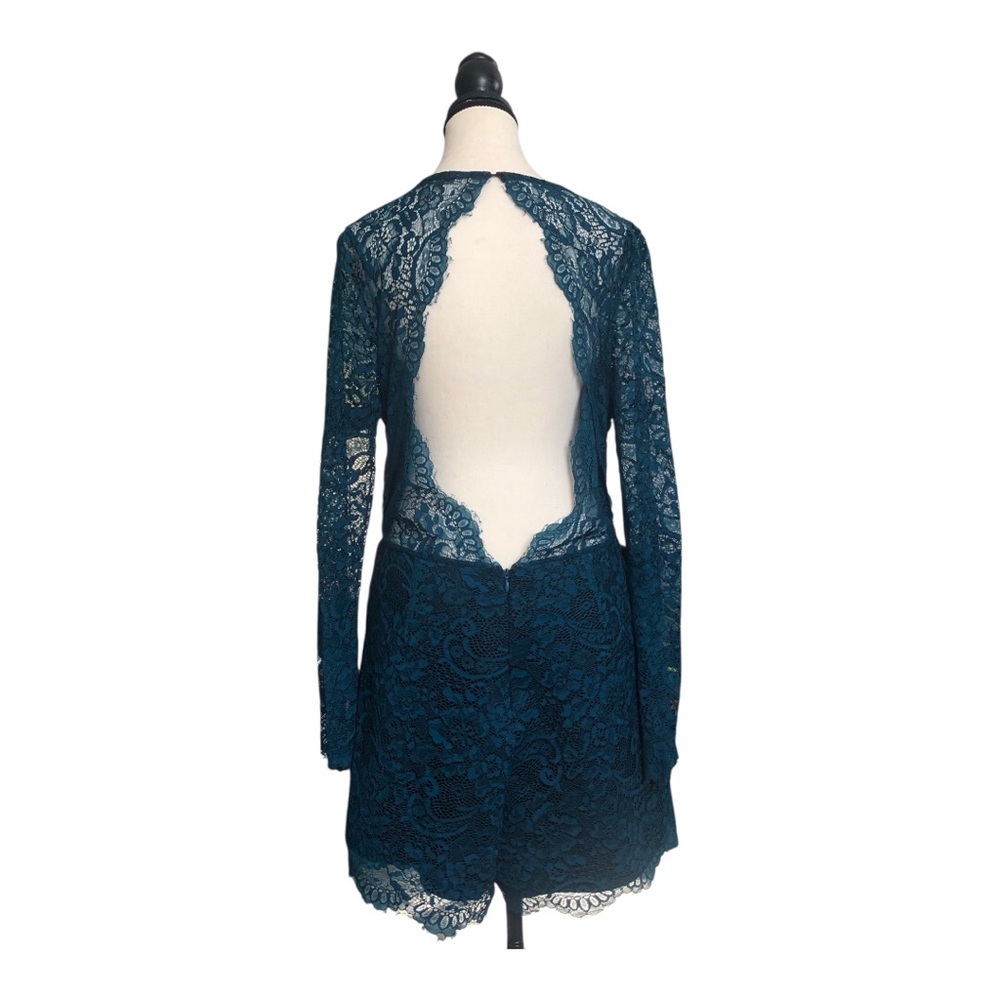 Lovers+Friends Teal Lace Romper - Picture 10 of 13